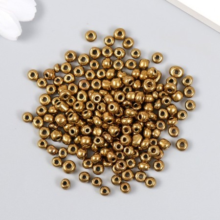 6/0 round beads in the bottle "Golden" 20 g-2