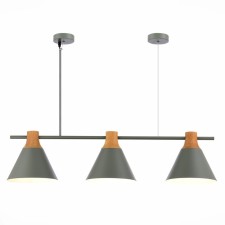 Suspended EVOLUCE lamp. Sle125113-03. Modica. 3x40 watts, E14, 23 cm, gray color