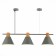 Suspended EVOLUCE lamp. Sle125113-03. Modica. 3x40 watts, E14, 23 cm, gray color