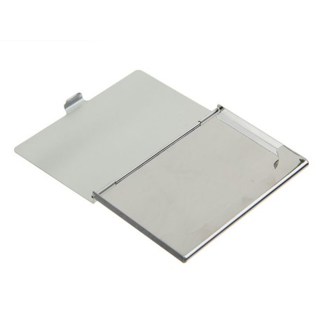 Metal, horizontal, silver business card-1