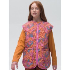 Vest for girls, height 122 cm, chocolate color