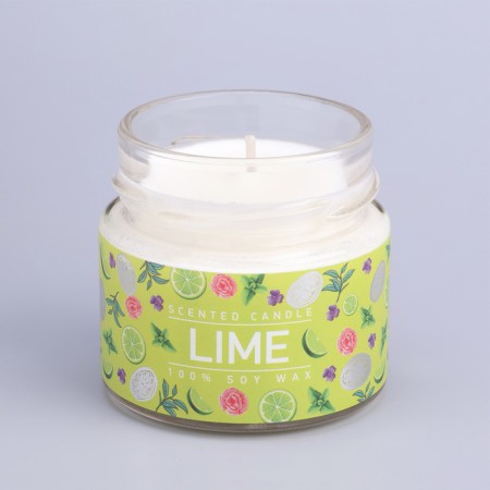Aromatic candle in the Bank "Mint Lime", owl wax, 80 g-4