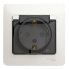 Розетка SchE GSL000648 Glossa, СП, с заземлением