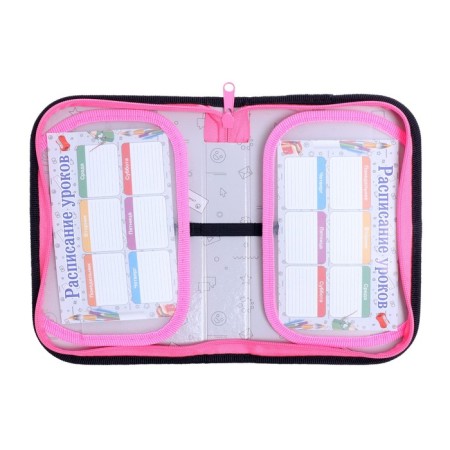 Penal 1 section, 130 x 210 x 40 mm, 2 folding strips, fabric, calligrata top, Content "Poins"-3