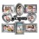 Photo frame plastic in 8 photos 12x12, 10x15 cm "I love you" silver 43x43 cm