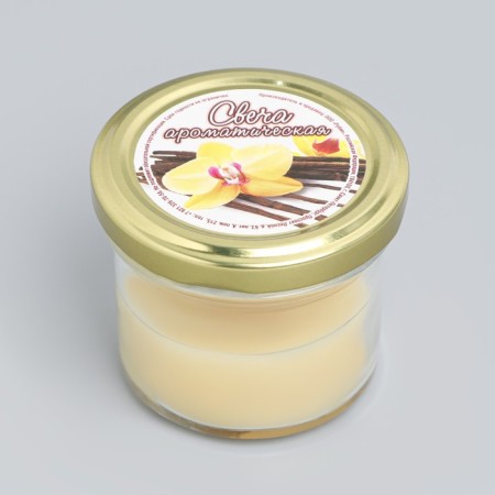 Candle in the bank Aromatic "Vanilla Caramel", 5x6 cm, 120 g-4