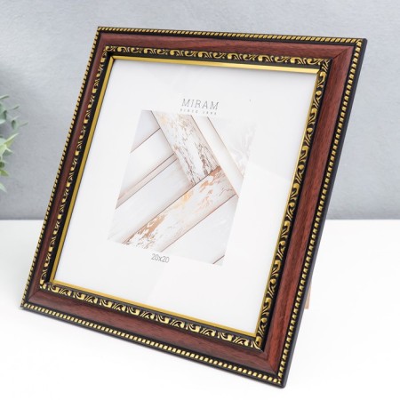 Photo frame Plastic "Mira" 20x20 cm Wenge (plastic screen)-1