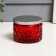 Bank for candles glass with a lid "Sot" red 5x7x7 cm, mix