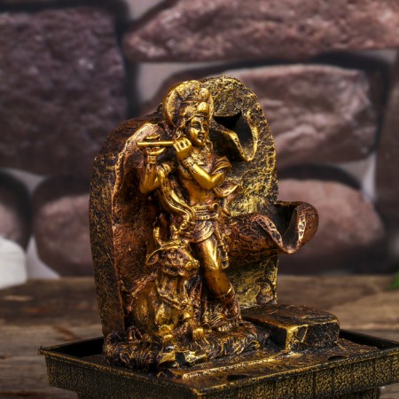 The desktop fountain from the Krishna and cow network 18x12x12 cm-4
