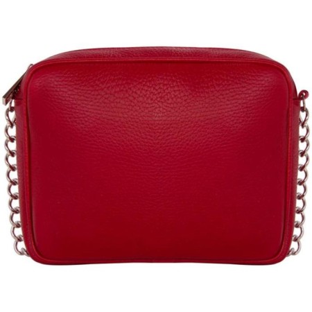 Cross-Body bag with Mumi zipper, external pocket, red color-3