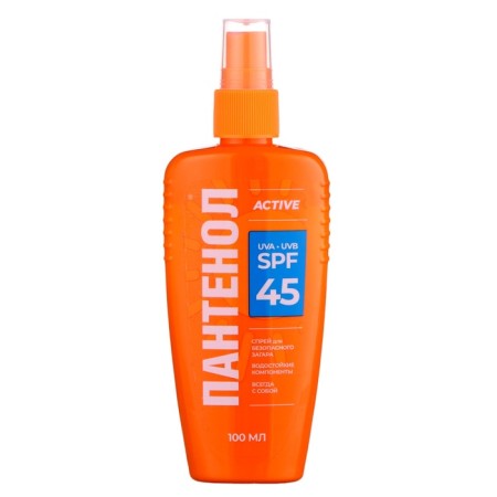 Spray for a safe tanning bio -ton with panthenol SPF 45, 100 ml