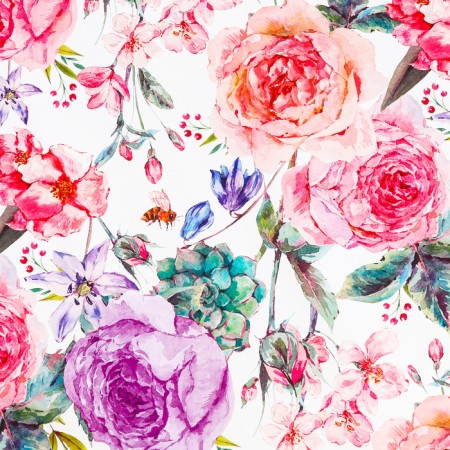 Paper Glossy “Summer Flowers”, 1 sheet, 70 x 100 cm-2
