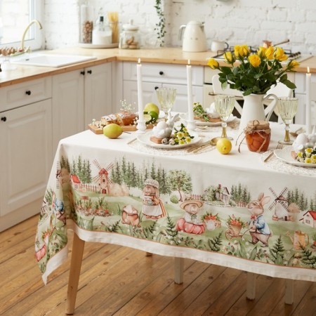 Baby "Ethel" Rabbits Farm 149x180cm, 100% HL, sarzha 190 g/m2-1