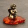 Sur Angel Suscent Survenger, brass, amber, 3.8x1.5x1.5 cm
