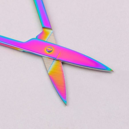 Scissors are manicure, straight, wide, 8.8 cm, chameleon color-2