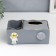 Stand+napkin holder Polystone "Cosmonaut" gray 9.5x12x24 cm