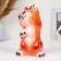 Piggy bank "Cat Hello" 25x14cm, red