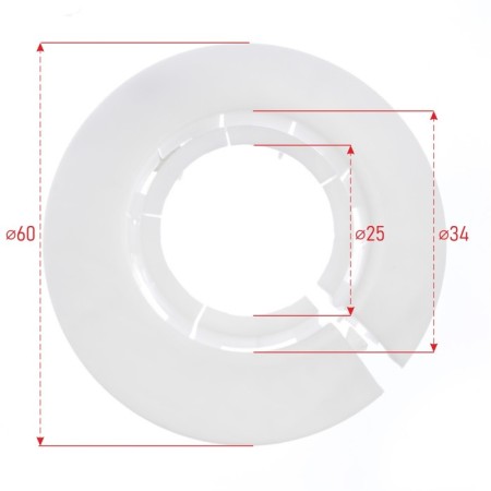 Universal Opiper for pipes F25-34mm "Ideal", 001 white-1