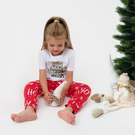 PAZHAMA Children's KAFTAN "Meowy XMAS", size 34 (122-128)-6