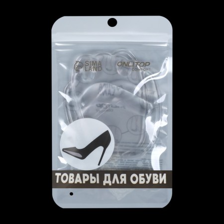 Half -slopes for shoes, on a glue base, silicone, 9.5 × 6.5 cm, pair, color transparent-5