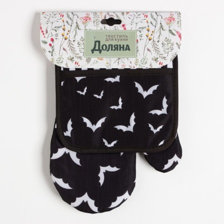 Kitchen set (2 items) of the “Night” share, a grade 17x17 cm, mittens 26x16 cm, 100% p/e-3
