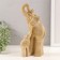 Souvenir Polystone 3D "Elephant with Elephant" Dark Gold 13.5x8x28.5 cm