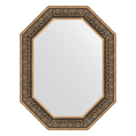 Mirror in the baguette frame, silver monogram 101 mm, 69x89 cm