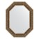 Mirror in the baguette frame, silver monogram 101 mm, 69x89 cm