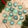 Set of balls plastic D-6 cm, 16 pcs "Melody" Ornament, Green