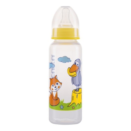 A bottle with silicone nipple milk, 250 ml, mix-3