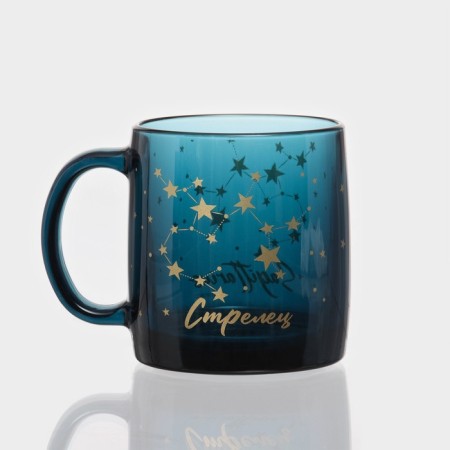 Glass Glass "Nordic Zodiac", 380 ml, color London Topaz, mix-8