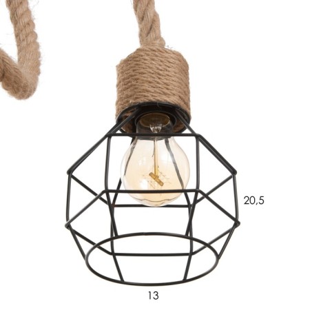 Lamp "Ronald" 8he27 60W black 75x75x75cm-4