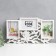 Photo frame plastic in 3 photos 10x15 cm "Rose in the leaves" white 40x21.5 cm