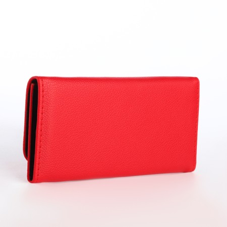 Women's wallet on magnet, red color-1