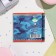 Mini-postcard "February 23" Glitter, Blue background, 8.5x8.5 cm