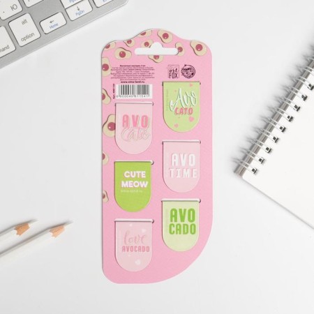 Magnetic bookmarks on the Avocato substrate, 6 pcs-1