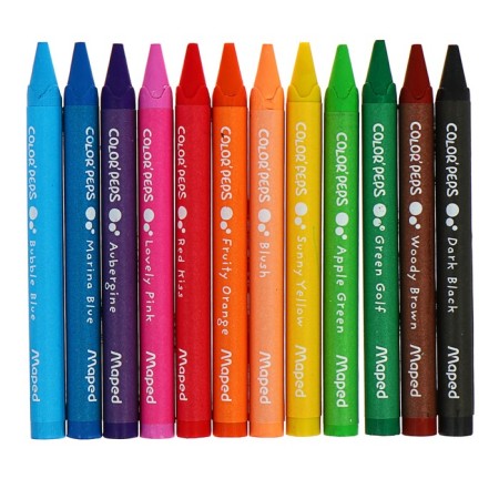 Мелки восковые 12 цветов, Maped Color Peps Wax-2