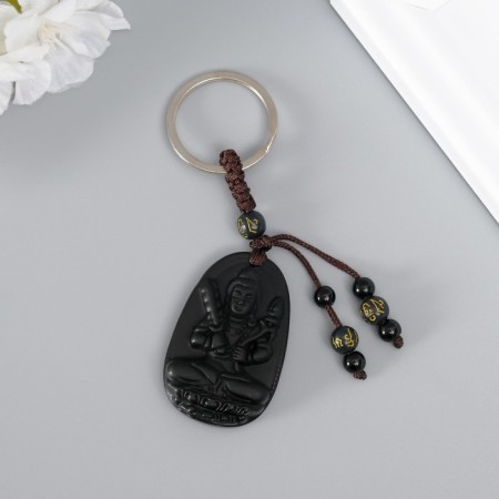 Plastic keychain "Guardian of the natal buddha - hollow Bodhisattva" h = 10.5 cm