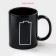 Mug - chameleon ceramic shade "Bitter of Energy", 350 ml, black color