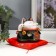 Souvenir Ceramics Piggy Code "Black Cat Mani-Neko with bells" 11.5x11.5x9.5 cm