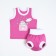 A set for a girl (T-shirt/panties per diaper), lilac color, height 86-92 cm