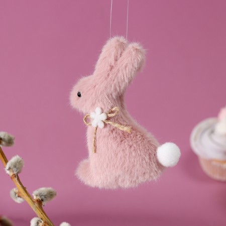 Soft toy "Bunny" on the suspension, 11 cm, color mix