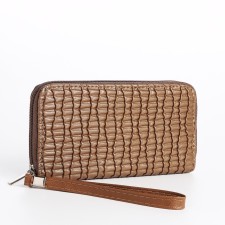 Women's wallet with lightning, brown color