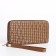 Women's wallet with lightning, brown color