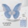 Knitted elements "Two -color butterflies", 5 × 4 cm, 10 pcs, blue/white color