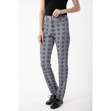 Female trousers, size 50, gray color-7
