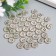 Buttons plastic 4 punctures "silver" 1.5x1.5 cm set 40 pcs 2x5.5x5.5 cm