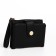 Women's wallet on the button, black color
