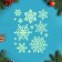 Stickers on the windows "New Year" snowflakes, 28 x 19 cm