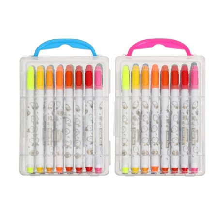 Flomasters 24 colors "mouse", in a plastic pencil pencil, a ventilated cap-12